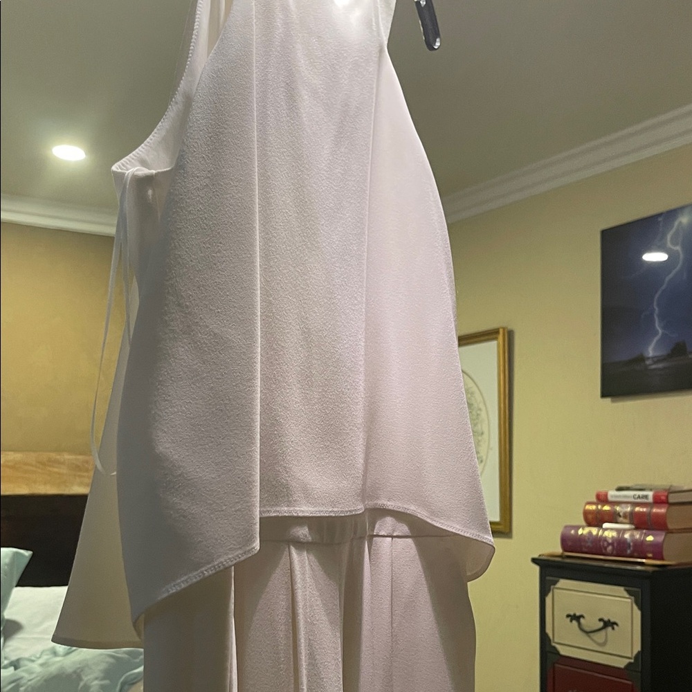 Trina Turk Light Pink Cropped Jumpsuit